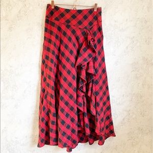 Ralph Lauren Buffalo Plaid Ballgown Skirt Cotton 4